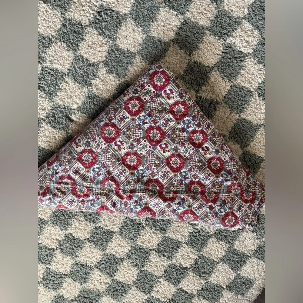 VTG Quilt Blanket Paisley Pattern Blanket Multi Color Boho Hippie Blanket Large